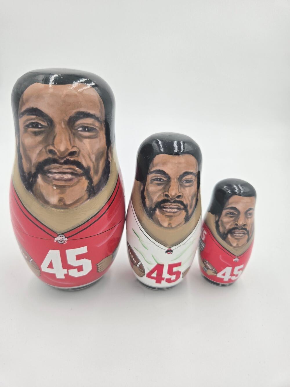 Archie Griffin Ohio State Buckeyes Stackerdolls 3-Piece Hand-Painted Nesting